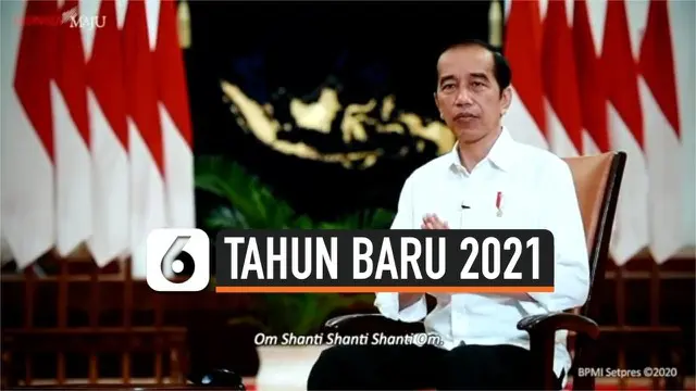 Presiden Jokowi menyampaikan pidato tahun baru 2021. Jokowi mengatakan tahun 2021 adalah tahun kebangkitan ekonomi dan membocorkan vaksinasi dilakukan pertengahan Januari 2021.