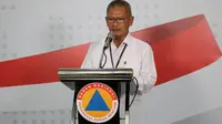 Juru Bicara Penanganan Percepatan COVID-19 Achmad Yurianto saat konferensi pers melalui Live Streaming terkait perkembangan virus Corona di Gedung Graha BNPB, Jakarta pada Rabu (18/3/2020). (Dok Badan Nasional Penanggulangan Bencana/BNPB)