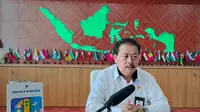 Kepala Perpusnas Syarif Bando dalam talkshow yang bertema 'TPBIS Solusi Cerdas Pemulihan Ekonomi pasca Pandemi', Kamis (13/4/2023). (Liputan6.com/ Dok Ist)