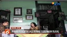 Rumah pencipta lagu Hymne Guru, Sartono, di Madiun, akan dijual oleh pihak keluarga. Karena tidak memiliki hak, sang istri yang saat ini menempati rumah itu pun hanya bisa pasrah.