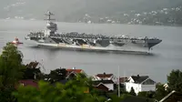 Kapal Induk AS USS Gerald R. Ford Hadir di Karibia untuk Operasi Anti-Narkoba