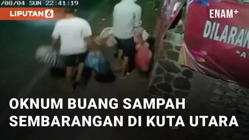 VIDEO: Viral Oknum Buang Sampah Sembarangan di Trotoar Kuta Utara Badung