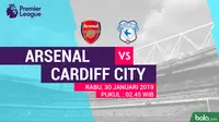 Liga Inggris: Data dan Fakta Arsenal vs Cardiff City