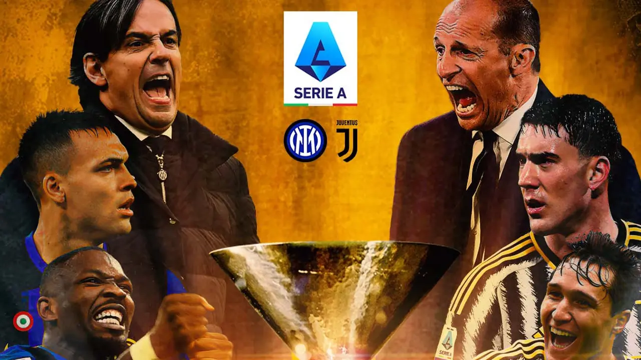 Liga Italia - Ilustrasi Persaingan Serie A Inter Milan dan Juventus