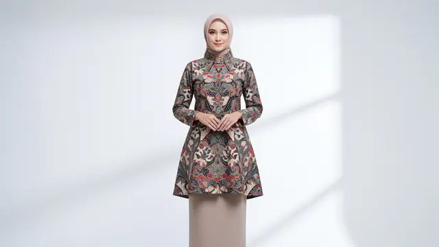 Tunik Batik Kerah Shanghai untuk Nuansa Formal