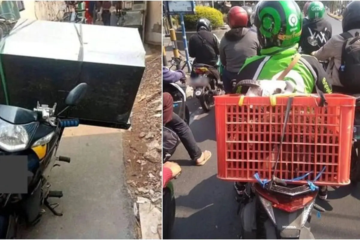 7 Potret Barang Bawaan Kurir Ini Nyeleneh Banget, Bikin Elus Dada