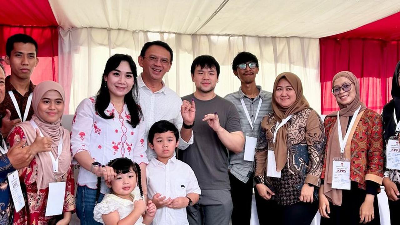 Momen Ahok & Keluarga Nyoblos saat Pilkada Serentak, Publik Justru Soroti Kedua Anaknya yang Makin Besar