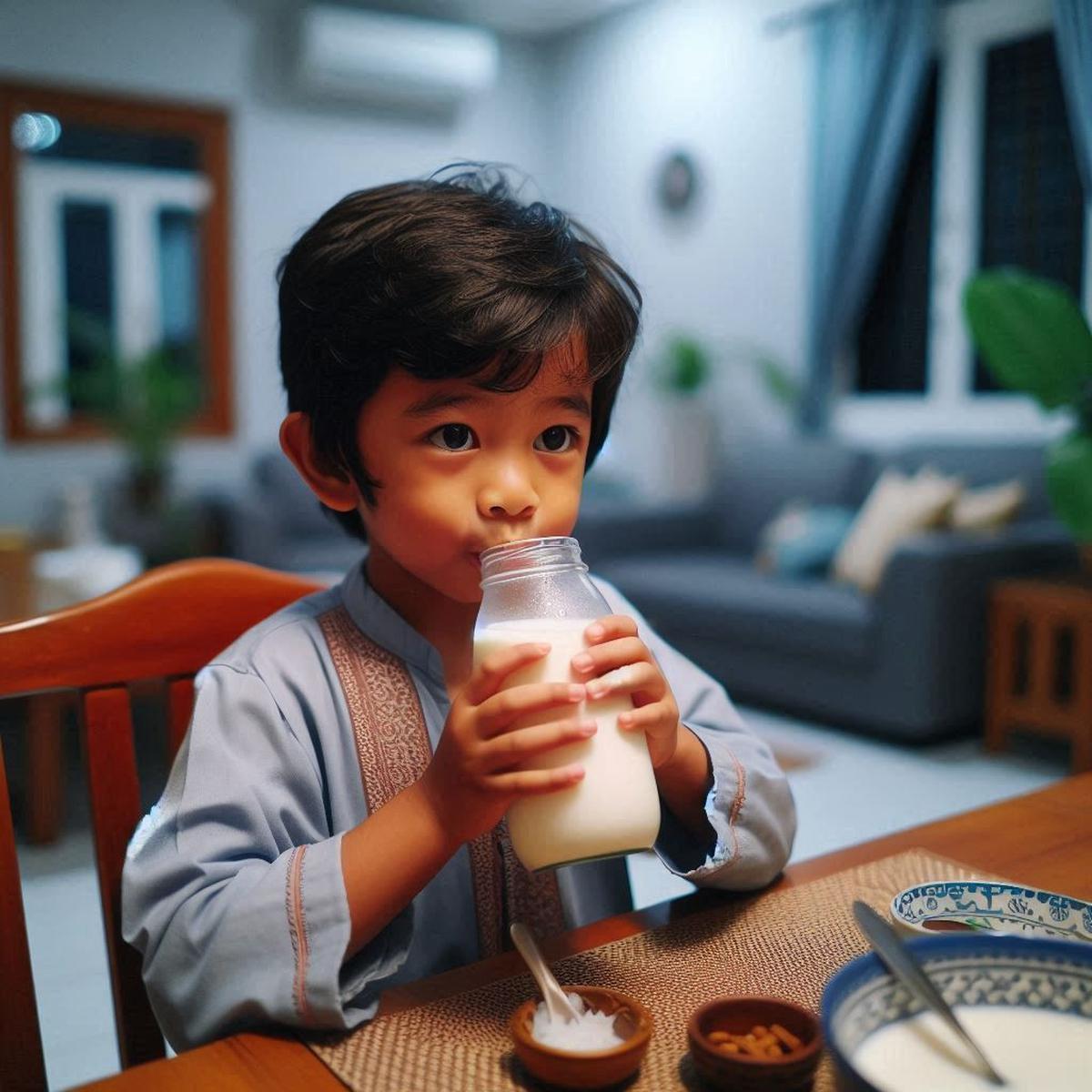 Ilustrasi Minum Susu