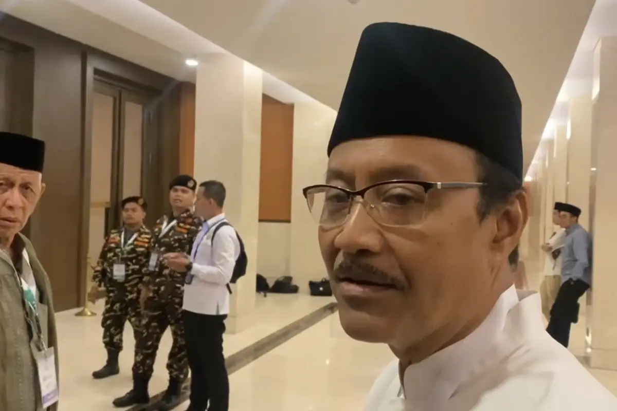 Gus Ipul di rapat pleno penetapan Pj Ketum PBNU. (Merdeka.com/Nur Habibie)