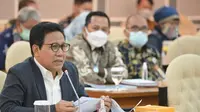 Mendes PDTT Abdul Halim Iskandar mengikuti rapat kerja Pansus Rancangan Undang-Undang