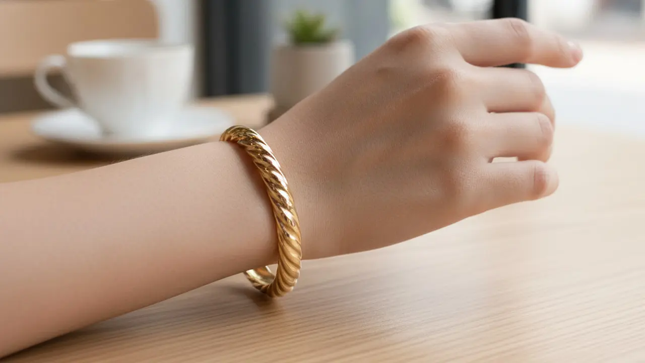 Model Gelang Emas 5 gram untuk Gaya dan Investasi (Image by Gemini AI)