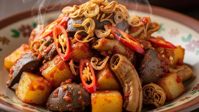 Sambal Goreng Kentang Ati Ampela Ayam dengan Usus