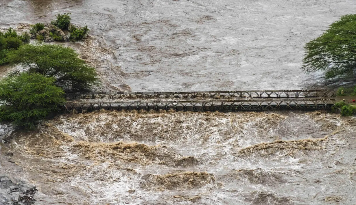 Suaka margasatwa yang terkenal di dunia ini merupakan wilayah terbaru di Kenya yang terkena dampak hujan lebat. (AP Photo/Bobby Neptune)