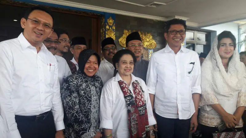 Megawati, Rano Karno, Risma, dan Ahok di Blitar