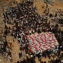 Pemakaman Massal 105 Warga Palestina Korban Serangan Israel di Gaza