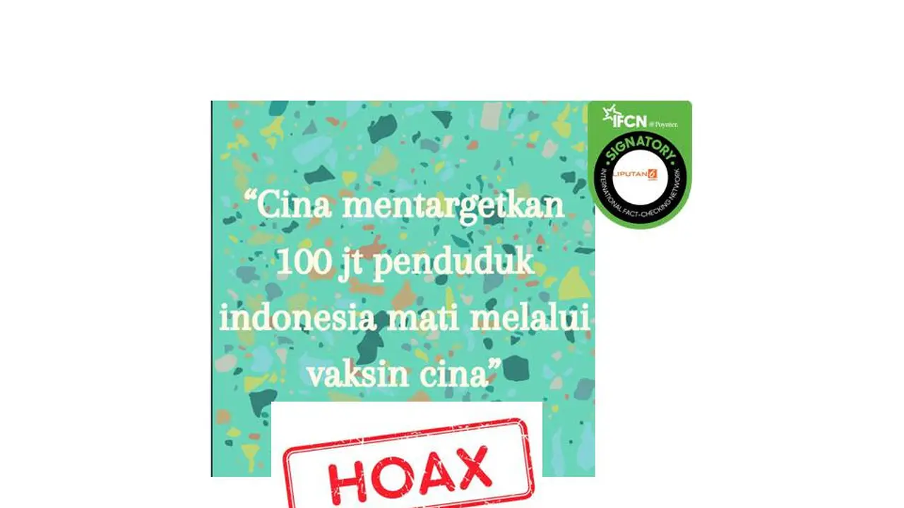 Cek Fakta vaksin covid-19 asal China targetkan WNI