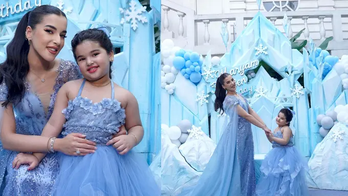 6 Potret Ayang Anak Tasya Farasya Bergaya bak Princess Elsa di Pesta Ulang Tahun ke-4, Tampil Kembar dengan Sang Mama