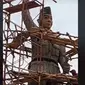 Viral Patung Bung Karno di Musi Banyuasin Disebut Tak Mirip Padahal Telan Dana Rp500 Juta.&nbsp; foto: TikTok @beritadiy