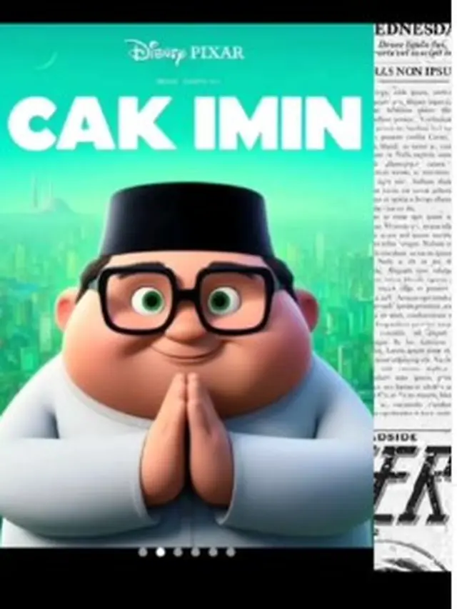 6 Potret Capres Cawapres 2024 Ala Disney Pixar Editan Ai Yang Unik