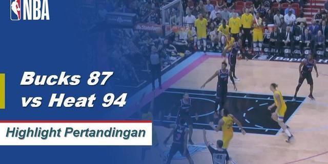 Cuplikan Hasil Pertandingan NBA : Bucks 87 vs Miami 94