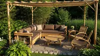 7 Inspirasi Tempat Duduk Kebun dari Bambu, Kuat dan Berkelanjutan