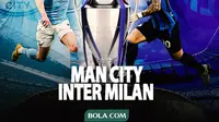 Man City vs Inter Milan - Erling Haaland dan Lautaro Martinez (Bola.com/Decika Fatmawaty)