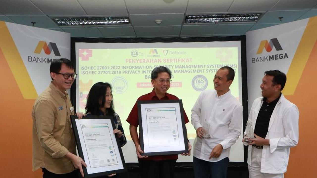 Bank Mega Kantongi Dua Sertifikasi ISO, Perkuat Keamanan Informasi dan Data Pribadi Nasabah