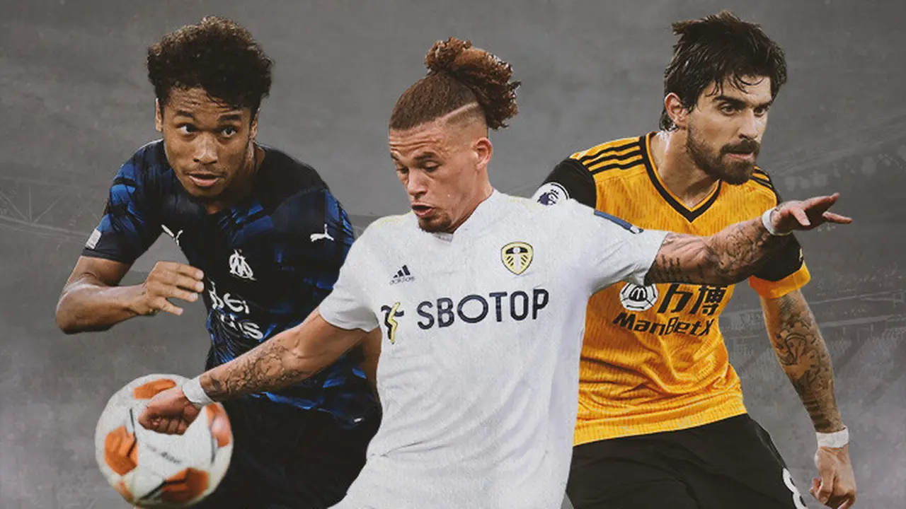 Ilustrasi - Boubacar Kamara, Kalvin Phillips, Ruben Nevez