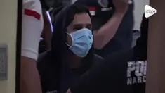Seorang pemain sinetron Claudio Martinez ditangkap polisi karena membawa narkoba.