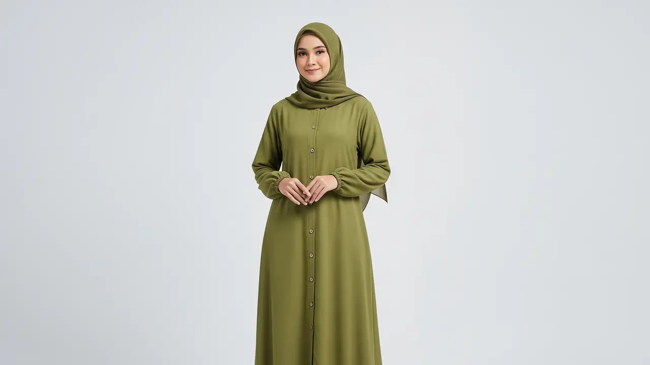 Ide Model Gamis Simple untuk Kelompok Pengajian