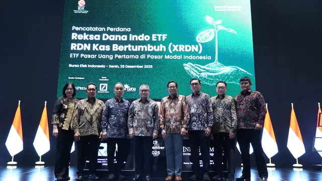PT Indo Premier Investment Management (IPIM) resmi mencatatkan Reksa Dana Indo ETF RDN Kas Bertumbuh (XRDN) di Bursa Efek Indonesia (BEI) pada Senin (29/12/2025). (Foto: BEI)