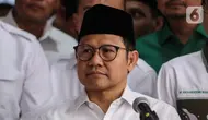 Ketum PKB Muhaimin Iskandar atau Cak Imin memberikan keterangan saat peresmian Sekretariat Bersama (Sekber) di Jalan Jl. Ki Mangunsarkoro No. 1, Menteng, Jakarta Pusat, Senin (23/1/2023). Cak Imin berharap dengan peresmian kerja sama PKB dan Gerindra akan membawa Indonesia lebih sejahtera. Cak Imin yakin bahwa kedua partai ini saling melengkapi.  (Liputan6.com/Johan Tallo)