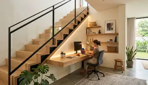 8 Desain Tangga Rumah Minimalis, Maksimalkan Area untuk Ruang Kerja Fungsional dan Nyaman