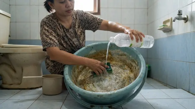 Larutan Cuka Putih untuk Kerak Ember