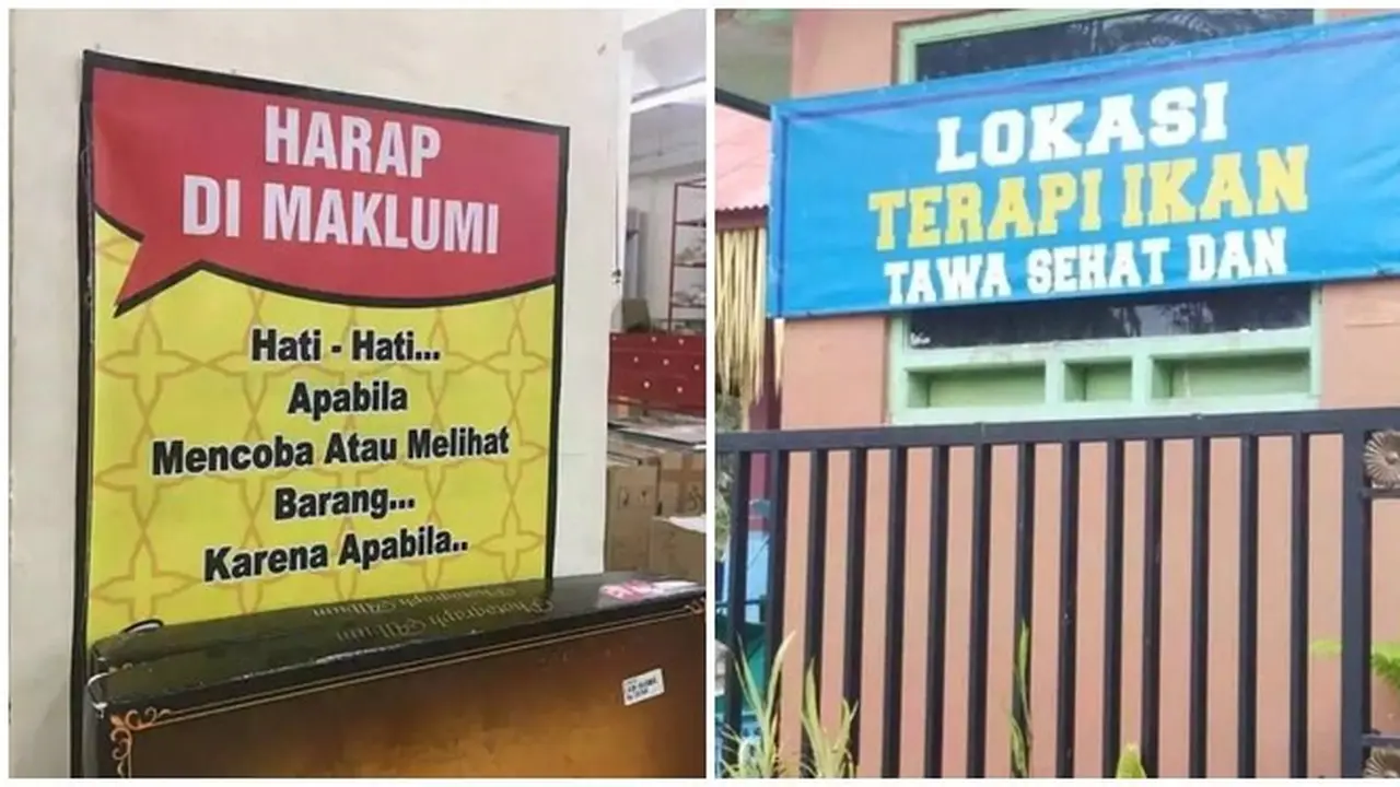 8 Potret Tulisan Tak Selesai di Spanduk Ini Bikin Mikir Keras