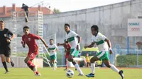 Laga uji coba Timnas Indonesia U-19 kontra Qatar di Kroasia, Kamis (17/9/2020). Tim Garud Muda berhasil menang 2-1 dalam laga itu. (Dok. PSSI)