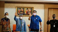 Prosesi penandatanganan MoU antara Pemprov Jateng dengan manajemen klub PSIS Semarang, perihal penggunaan Stadion Jatidiri. (Dok PSIS Semarang)