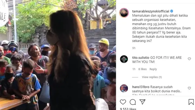 Dukungan Tamara Bleszynski untuk Jerinx SID (https://www.instagram.com/p/CDy7iV2lpRP/)
