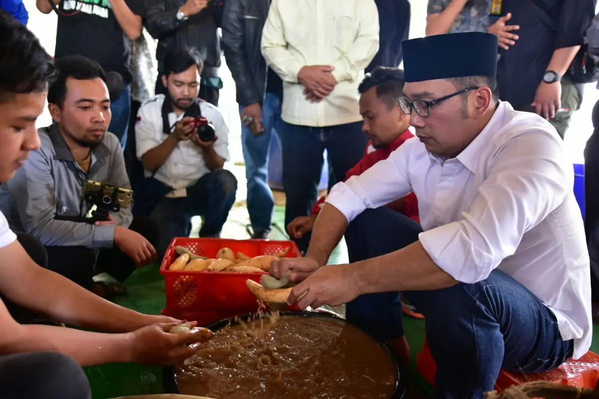 Cagub Jabar Ridwan Kamil menemui petani ubi cilembu
