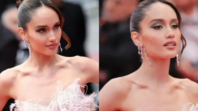 Cinta Laura Membuat Tampilan Goddess Vibes dalam Gaun Terinspirasi Burung Jalak Bali di Festival Film Cannes ke-77