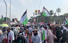 Fakta Menarik: Ribuan Massa Aksi Bela Palestina di Monas Bubar Tertib, Jalan Merdeka Barat Kembali Normal