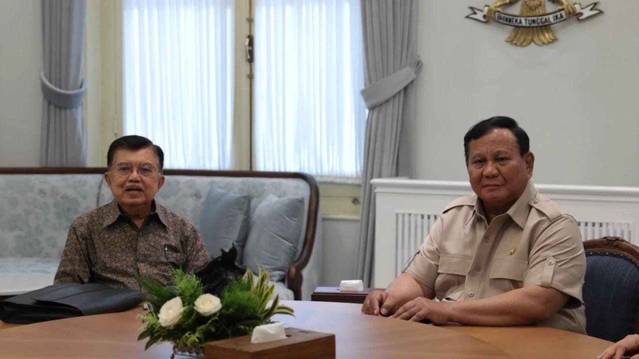 Prabowo Terima Kunjungan Jusuf Kalla, Siap Partisipasi Bangun Energi Hijau