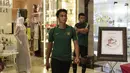 Pemain Timnas Indonesia, Bagas Adi, saat berada di Hotel Al Meroz, Bangkok, Kamis, (15/11). Hotel bernuansa Islami itu menjadi tempat penginapan Indonesia jelang laga Piala AFF 2018 melawan Thailand. (Bola.com/M. Iqbal Ichsan)