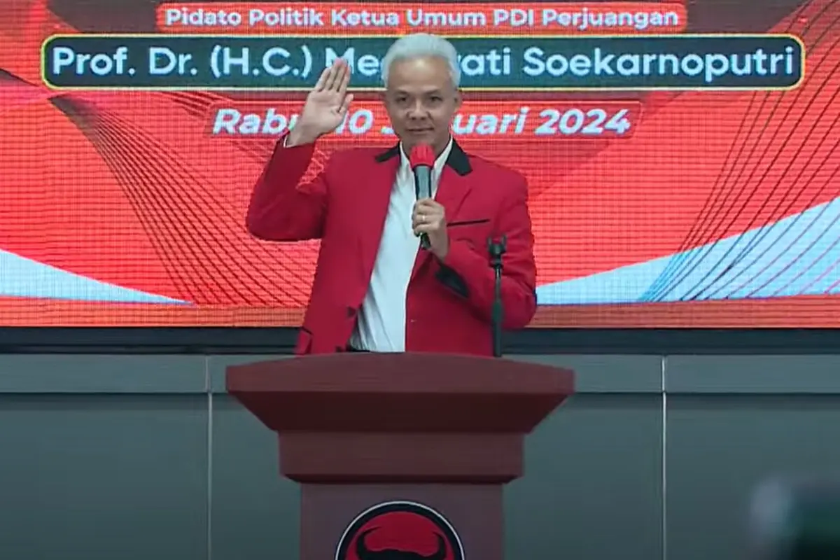 Calon presiden nomor urut 3, Ganjar Pranowo. (Sumber: Youtube PDIP).