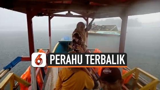 VIDEO: Perahu Wisata di Pandeglang Terbalik, Tiga Tewas