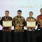 Kemenkumham menerima penghargaan dalam Anugerah Pengadaan 2023 di Ballroom Birawa Hotel Bidakara, Jakarta, Selasa (7/11/2023). (Foto: Istimewa)