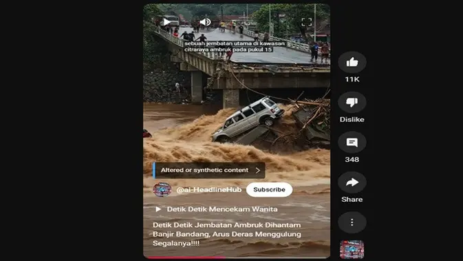 <p>Gambar tangkapan layar video yang diunggah channel YouTube ai headline.</p>