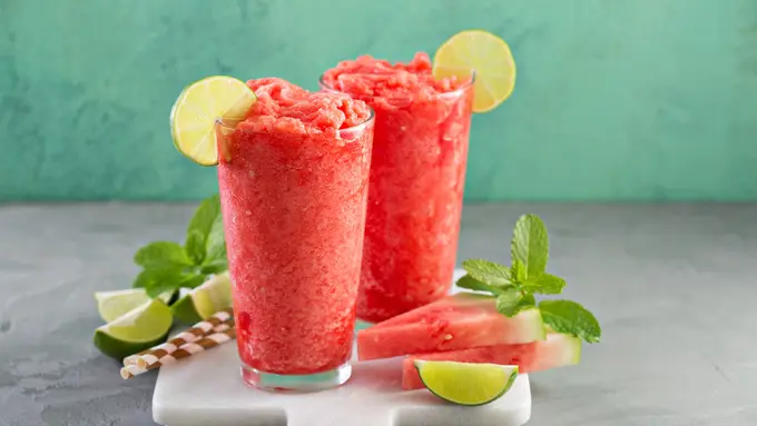 buah semangka jus smoothies sorbet