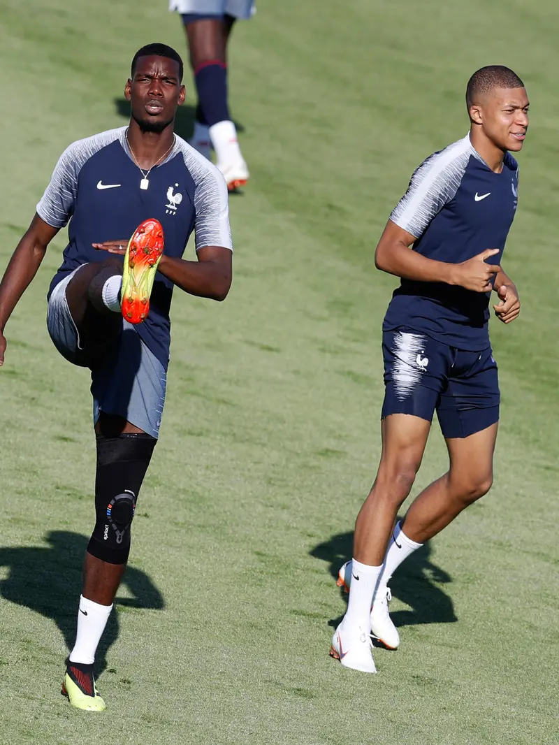 Intip Latihan Mbappe Cs Jelang Hadapi Argentina di 16 Besar Piala Dunia 2018