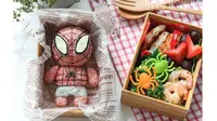6 Kreasi Bento Bentuk Spider-Man Ini Unik, Sayang untuk Dimakan (sumber: Boredpanda)